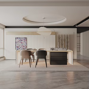 Modern table combination 3d model