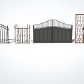 Various Decorative Iron Gates With Different Designs And Metal Structures