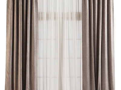 Modern curtains 3d model