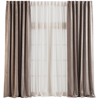 Modern curtains 3d model