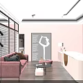 Aerial Yoga Studio With Pink Exercise Balls Yoga Mats And Mirror Walls