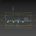 Industrial Equipment With Metal Frames Blue Components And Automated Production Line