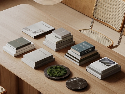 Modern Book Ornaments 3d model