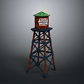 Finns Water Tower With Green Roof And Brown Metal Frame Structure