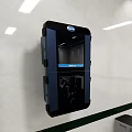 Wall Mounted Industrial Equipment With Digital Display And Secure Casing In Modern Setting