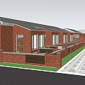Red Brick Museum Building With Connected Structures Parking Lot And Green Courtyard
