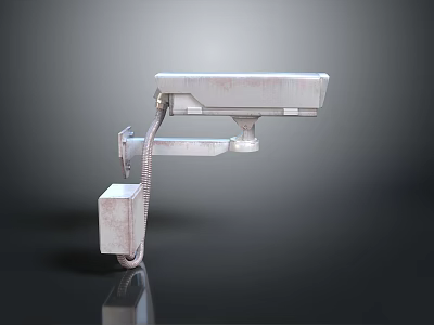 Silver Metal Adjustable Computer Monitor Stand With Sleek Design And Spring Connection 3d model