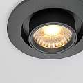 Modern Black and White Recessed Downlights with Warm Yellow Lighting for Home Ceiling