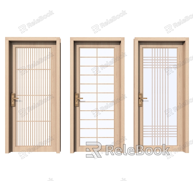 Japanese-style swing door original wooden door single door model