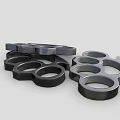 Tactical Metal Brass Knuckles Weapon With Multiple Finger Holes Pair 3d model