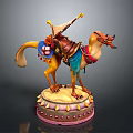 Handcrafted Camel Sculpture With Decorative Saddle Colorful Fabric And Ornate Base