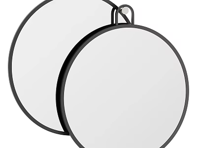 Modern Round Wall Mirrors With Black Frames For Home Decoration 3d model