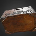 Vintage Wooden Carved Storage Box With Intricate Patterns For Clothing Accessories