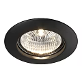 Modern Black Recessed Downlight Spotlight With Transparent Shade And Illuminated Design