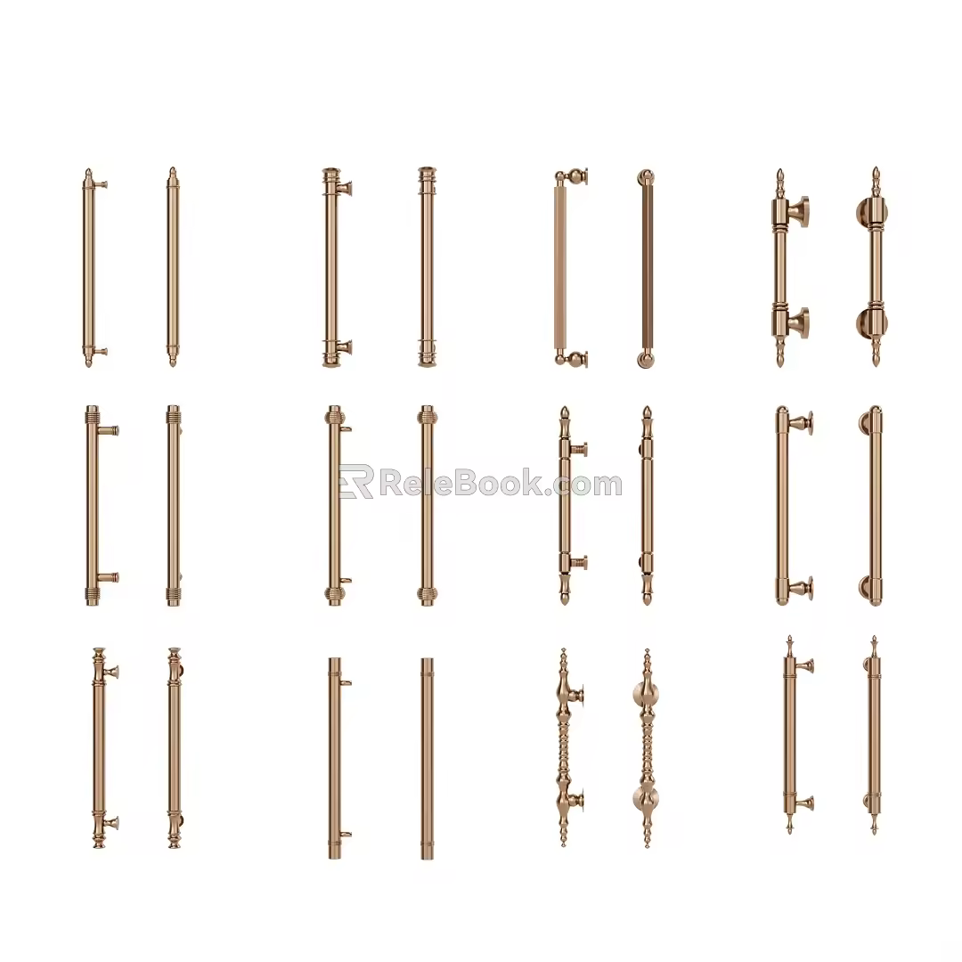 Modern handle metal handle 3d model