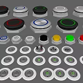 Modern Switch Button Indicator Button Switch Industrial Electrical Component Switch Round Button Switch Power Supply Button Switch 3d model