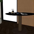 Modern leisure table round table 3d model