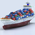 Sophie Container Ship With White And Red Hull Loaded With Colorful Containers
