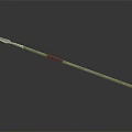 Traditional Spear Weapon With Polished Metal Head And Smooth Wooden Shaft Design