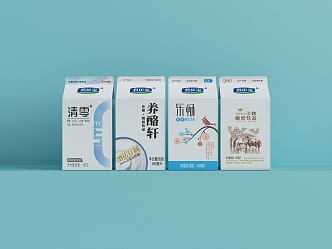 milk drink yogurt milk products 3d model