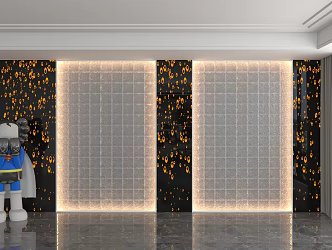 Modern background wall 3d model