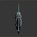 Blue Sword With Intricate Decorative Details And Reflective Surface On Gray Background