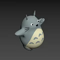 My Neighbor Totoro Gray Game And Movie Character With Round Body Patterns Pointed Ears Whiskers