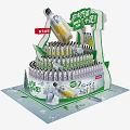 Ground pile special-shaped ground pile Meichen display store display 3d model