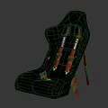 Black Sporty Furniture Seat With Red Safety Harnesses And Ergonomic Design Features