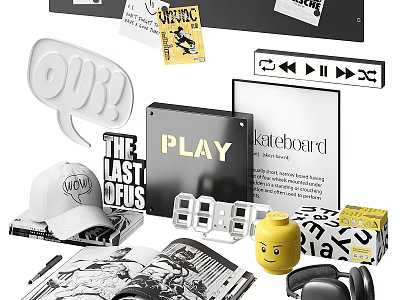 Popular Books And Magazines Featuring The Last Of Us Play Skateboard Headphones Toy Figure 3d model