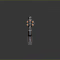 Silver Metal Revolver With Wooden Grip Shiny Surface And Detailed Design Features