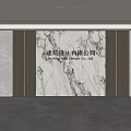 Modern Front Desk Background Wall Simple Background Wall Front Desk Reception Area Background Wall Company Front Desk Background Wall 3d model