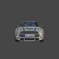 Silver MINI Two Door Compact Car With Sleek Exterior Stylish Wheels And Modern Design