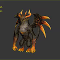 Game Movie Character Fire Dragon Creature With Flaming Wings And Glowing Claws