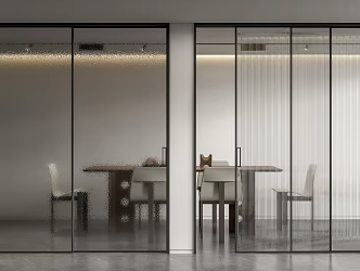 Modern sliding door glass sliding door Changhong glass door frosted glass door kitchen door sliding door 3d model