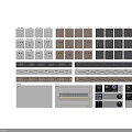 Modern Switch Panels With Various Designs Different Colors And Electrical Sockets For Home Use
