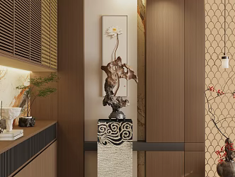 New Chinese Style Entrance New Chinese Style Decorative Entrance 3d model