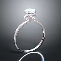 Elegant Silver Ring With Large Diamond And Exquisite Design For Fashion Accessories
