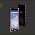 Modern Smartphones With Front Screen Display Showing Time And Scenery Wallpaper Back Design