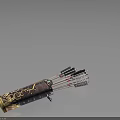 Decorative Leather Quiver With Arrows And Intricate Gold Black Patterns