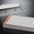 Transparent Boxes Decorative Ornament Set With White Cards Red Borders And IVD Labels