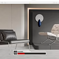Modern Lounge Chairs With Leather And Fabric Seats And Metal Frames In Minimalist Interior