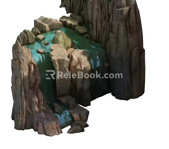 celestial waterfall 3d model