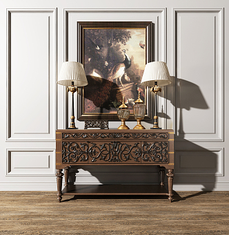 European-style Entrance Cabinet 3d model