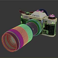 Canon AE-1 Camera With Telephoto Lens Classic Design Photography Equipment For Enthusiasts