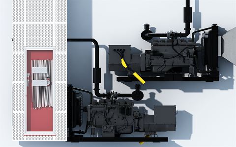 modern engine 3d model