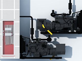 modern engine 3d model