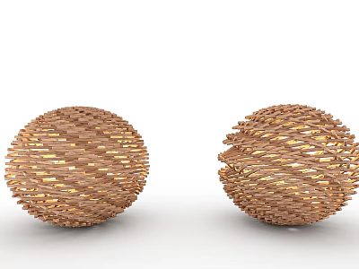 Nordic Decorative Lights Wooden Woven Lamps 3d model Nordic Decorative Lights Wooden Woven Lamps 3d model