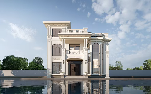 Modern Single-Family Villa Country House Homestay Villa Country Villa 3d model