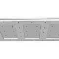 Modern White Suspended Ceiling With Grille Design Panel Layout And Recessed Lights 3d model